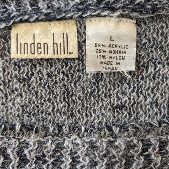 Pullover Sweater Mohair Chunky Minimalist Contemporary Neutral Capsule Gray L - Picture 7 of 8